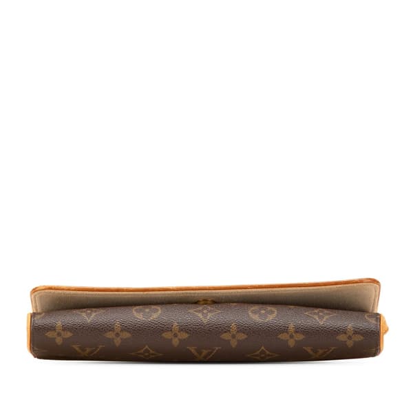 Pre-owned Louis Vuitton Monogram Pochette Twin GM Brown