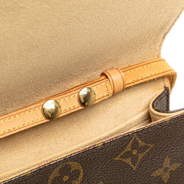 Pre-owned Louis Vuitton Monogram Pochette Twin GM Brown