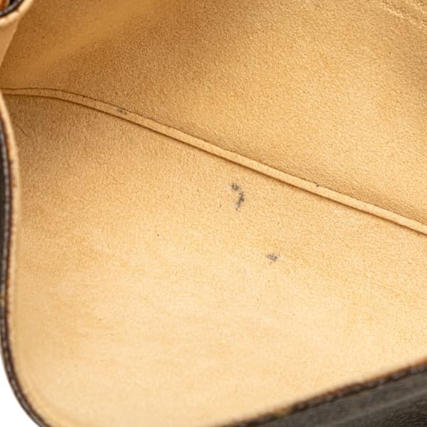 Pre-owned Louis Vuitton Monogram Pochette Twin GM Brown