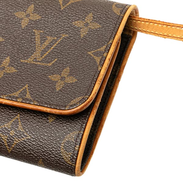 Pre-owned Louis Vuitton Monogram Pochette Twin GM Brown
