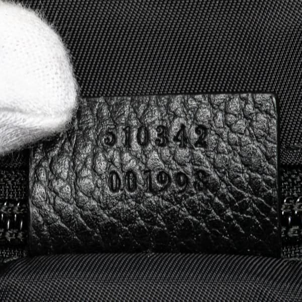Pre-owned Gucci GG Nylon Flat Messenger Bag Black