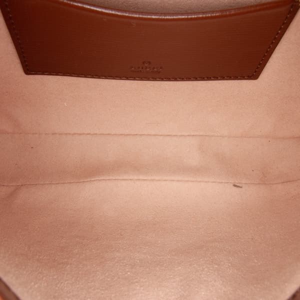 Pre-owned Gucci Mini GG Supreme Jackie 1961 Crossbody Brown