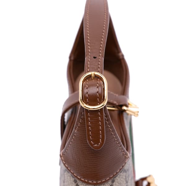 Pre-owned Gucci Mini GG Supreme Jackie 1961 Crossbody Brown