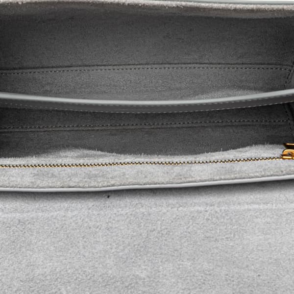 Pre-owned Celine Teen Smooth Calfskin Soft 16 Crossbody Gray