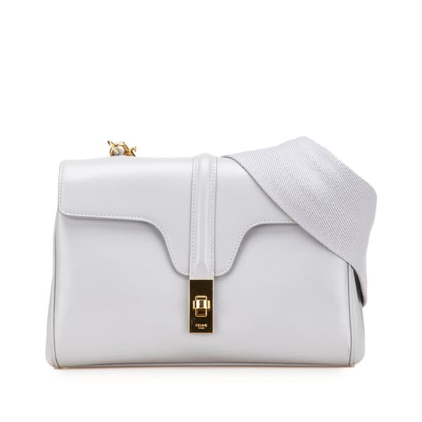 Pre-owned Celine Teen Smooth Calfskin Soft 16 Crossbody Gray