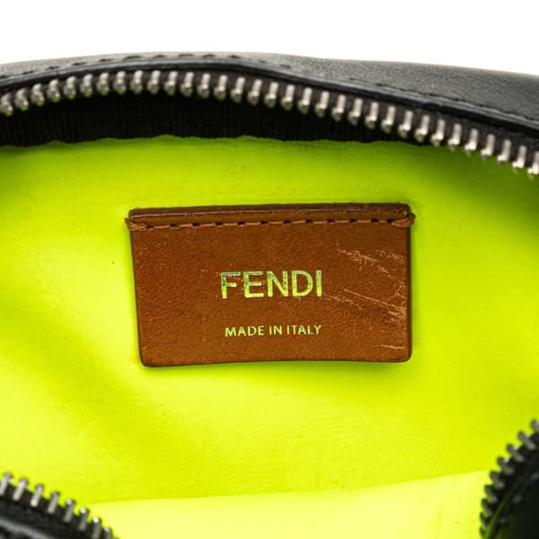 Pre-owned Fendi Small Leather Monster Bug Crossbody Black