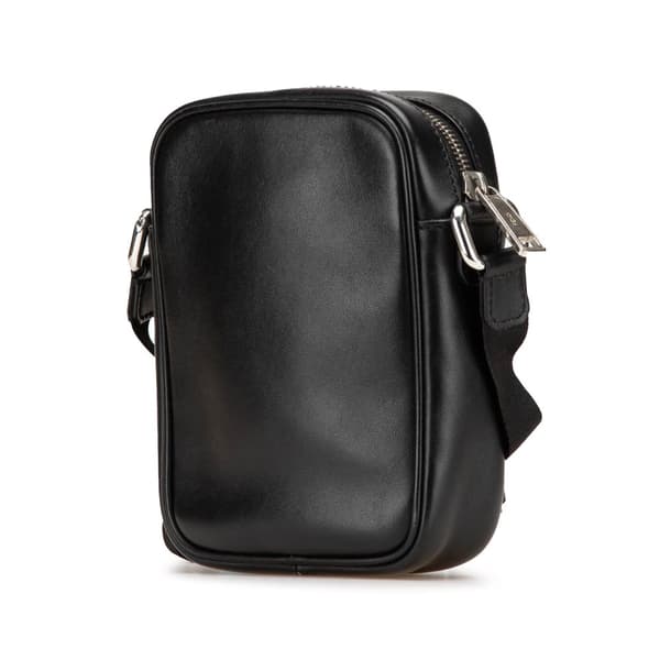 Pre-owned Fendi Small Leather Monster Bug Crossbody Black