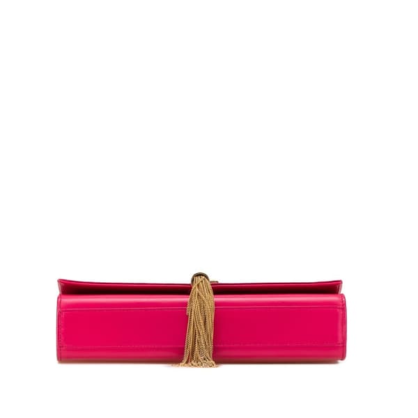 Pre-owned Saint Laurent Medium Smooth Calfskin Classic Monogram Kate Tassel Crossbody Pink