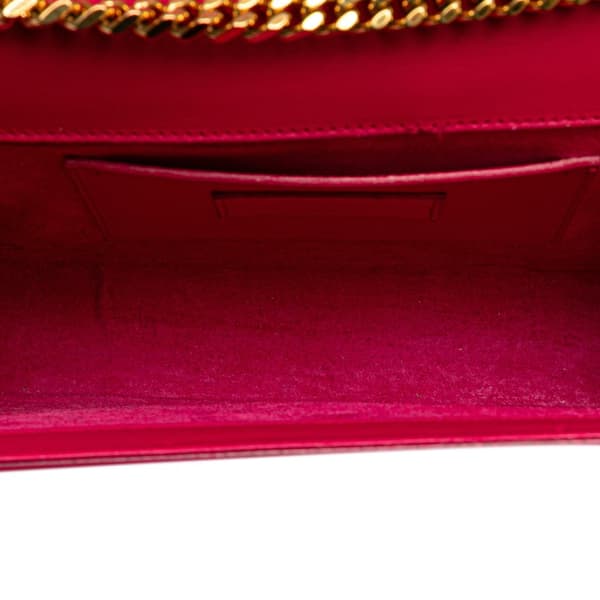 Pre-owned Saint Laurent Medium Smooth Calfskin Classic Monogram Kate Tassel Crossbody Pink