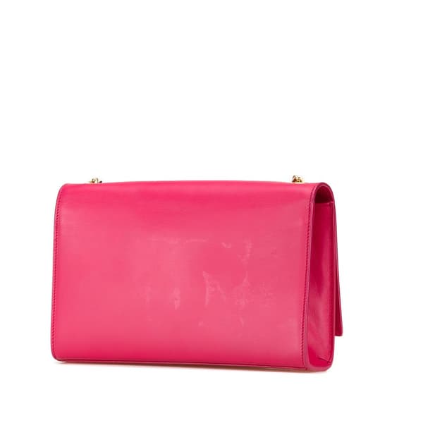 Pre-owned Saint Laurent Medium Smooth Calfskin Classic Monogram Kate Tassel Crossbody Pink