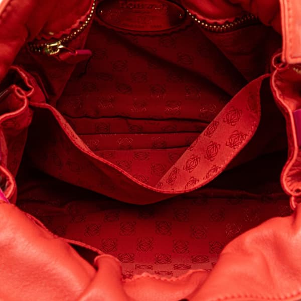 Pre-owned LOEWE Nappa Flamenco Tassel 22 Crossbody Red