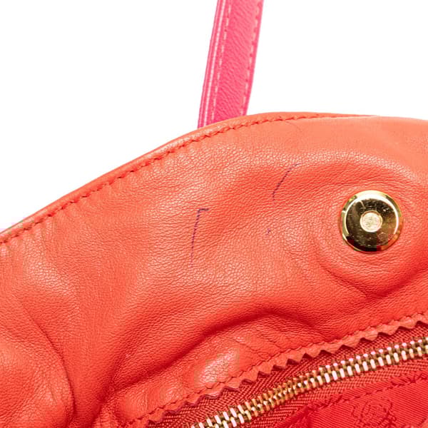 Pre-owned LOEWE Nappa Flamenco Tassel 22 Crossbody Red
