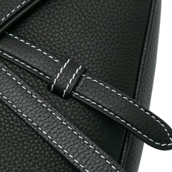 Pre-owned Dior Kim Jones Grained Calfskin Saddle Bag Black