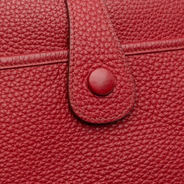 Pre-owned Hermès Clemence Evelyne III 29 PM Red