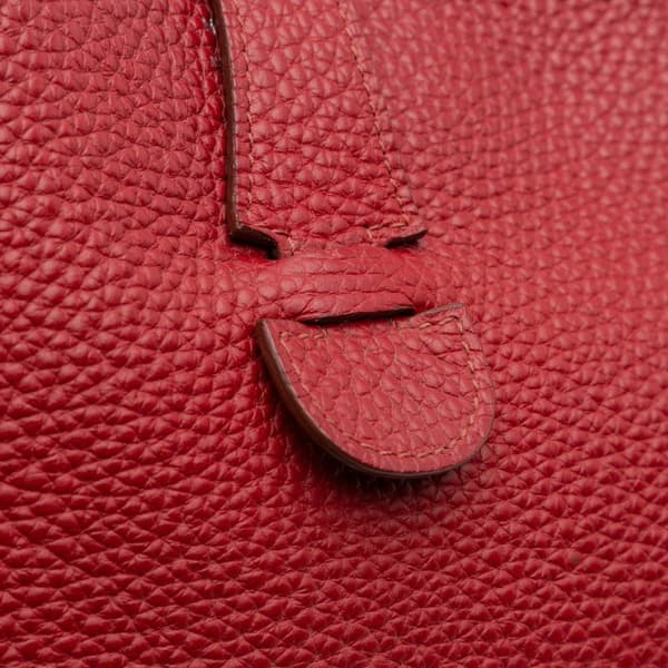 Pre-owned Hermès Clemence Evelyne III 29 PM Red
