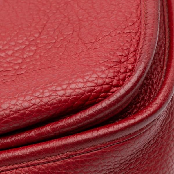 Pre-owned Hermès Clemence Evelyne III 29 PM Red