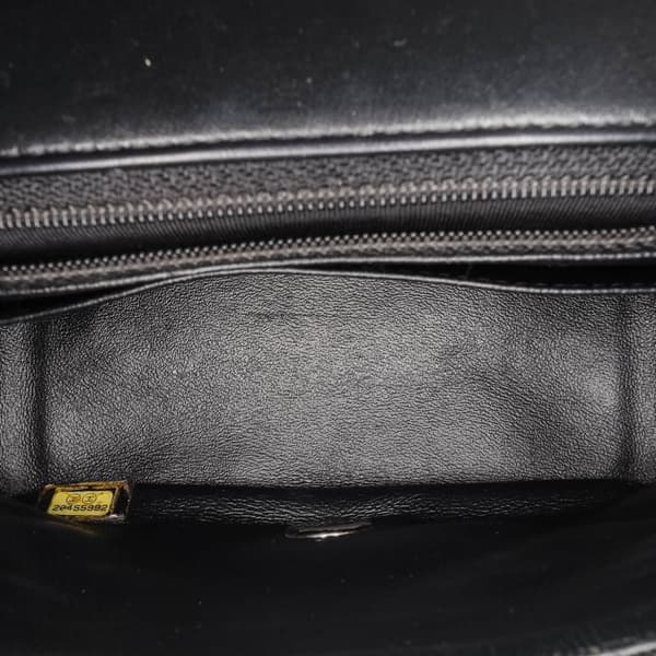 Pre-owned Chanel Mini Square Classic Patent Single Flap Black
