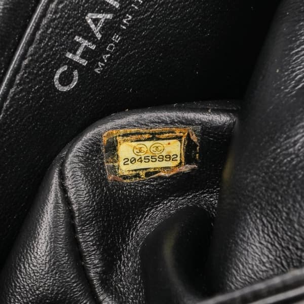 Pre-owned Chanel Mini Square Classic Patent Single Flap Black