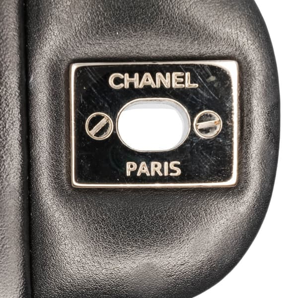 Pre-owned Chanel Mini Square Classic Patent Single Flap Black
