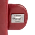 Miniatyrbild 6 av 9: Pre-owned Chanel Mini Square Classic Lambskin Single Flap Red