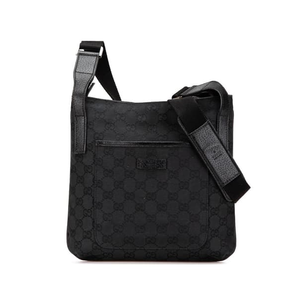 Pre-owned Gucci GG Canvas Crossbody Black