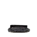 Miniatyrbillede 3 af 10: Pre-owned Chanel Fringe Denim Mood Clutch with Chain Black