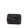 Miniatyrbillede 2 af 10: Pre-owned Chanel Fringe Denim Mood Clutch with Chain Black