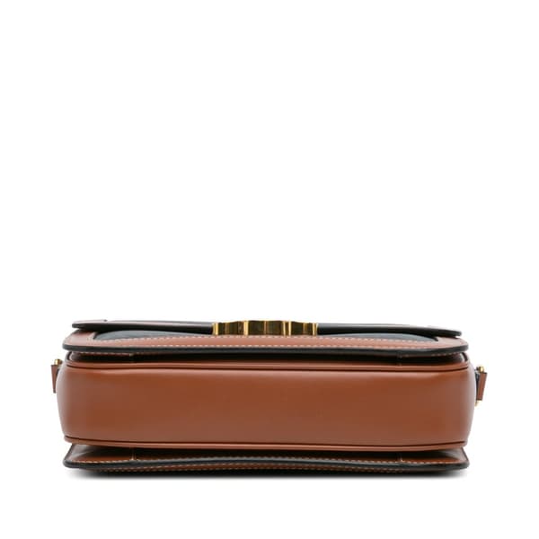 Pre-owned Celine Classique Coated Canvas Triomphe Crossbody Brown