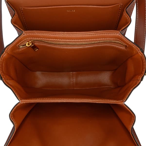Pre-owned Celine Classique Coated Canvas Triomphe Crossbody Brown