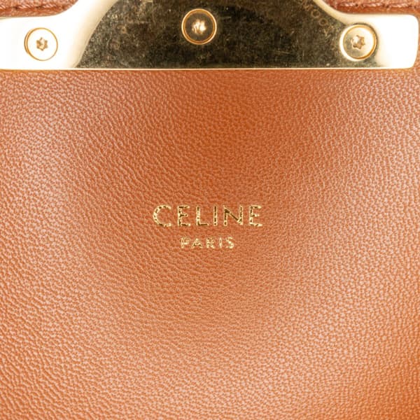 Pre-owned Celine Classique Coated Canvas Triomphe Crossbody Brown