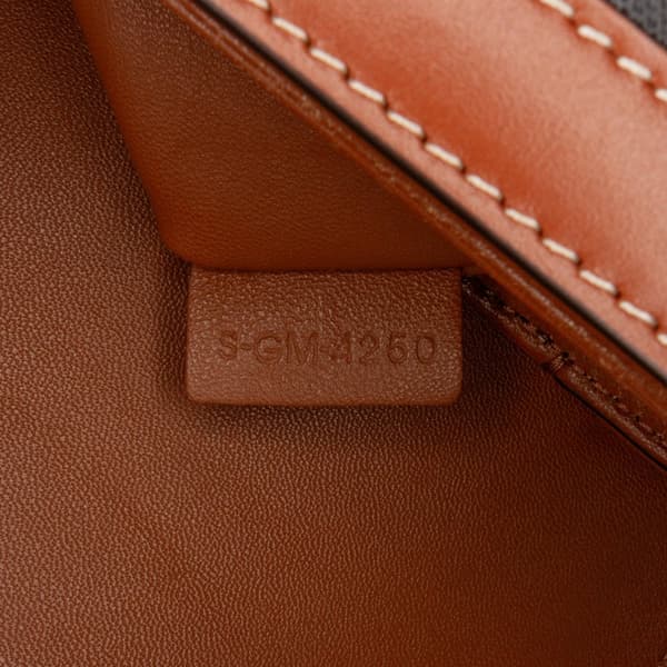 Pre-owned Celine Classique Coated Canvas Triomphe Crossbody Brown