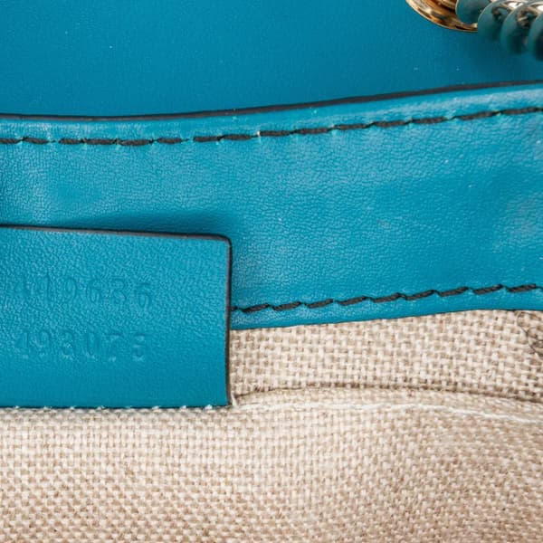 Pre-owned Gucci Mini Microguccissima Emily Crossbody Blue