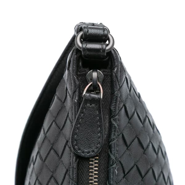 Pre-owned Bottega Veneta Nappa Intrecciato Crossbody Black