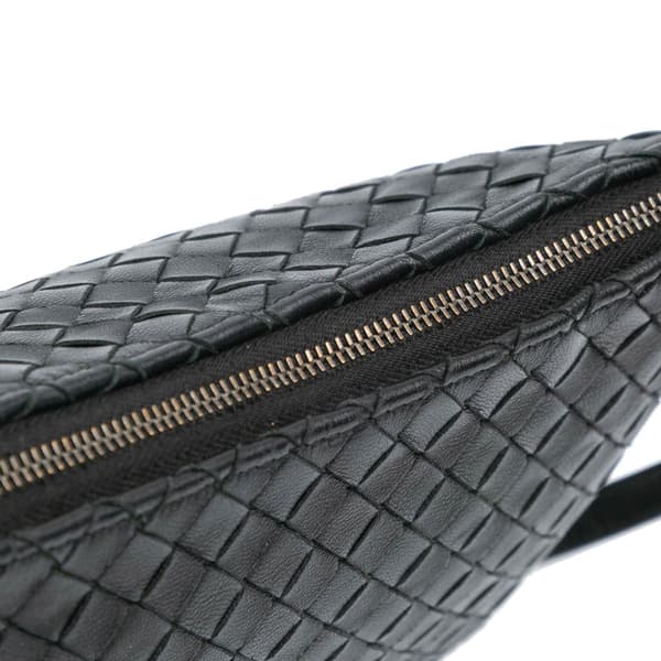 Pre-owned Bottega Veneta Nappa Intrecciato Crossbody Black