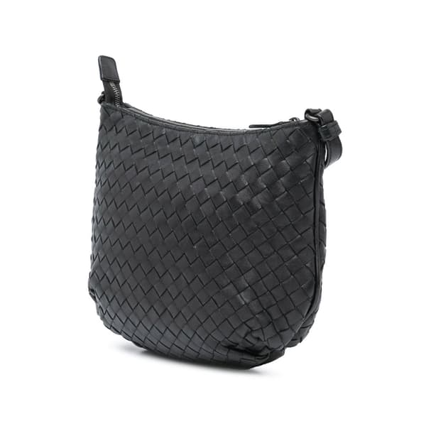 Pre-owned Bottega Veneta Nappa Intrecciato Crossbody Black