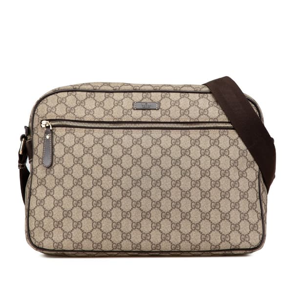 Pre-owned Gucci GG Supreme Crossbody Brown