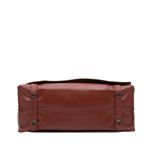 Pre-owned Bottega Veneta Nappa Intrecciato Flap Crossbody Red