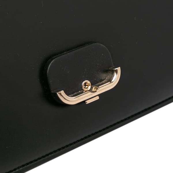 Pre-owned Valentino Small Leather Letter Crossbody Black