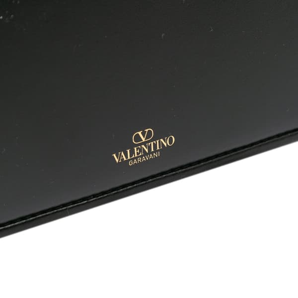 Pre-owned Valentino Small Leather Letter Crossbody Black