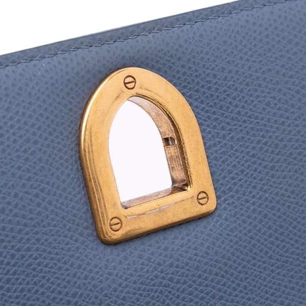 Pre-owned Dior Small Grained Calfskin Diorama Flap Blue