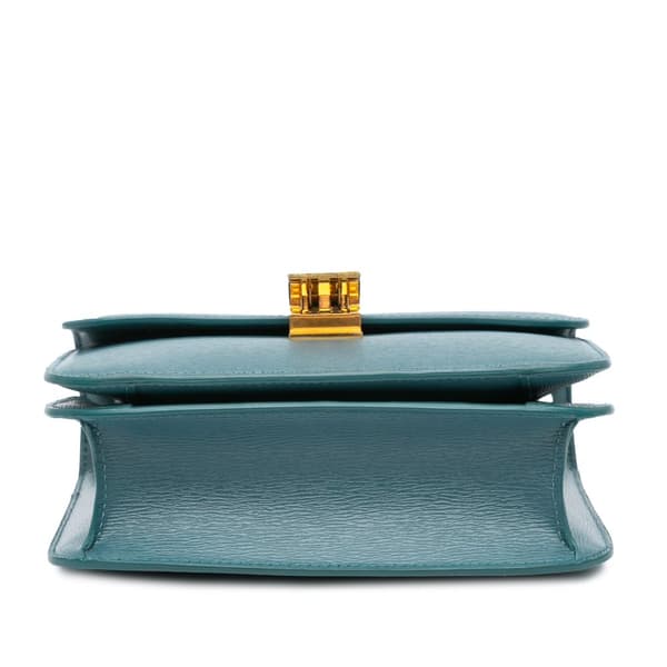 Pre-owned Celine Teen Calfskin Classic Box Blue