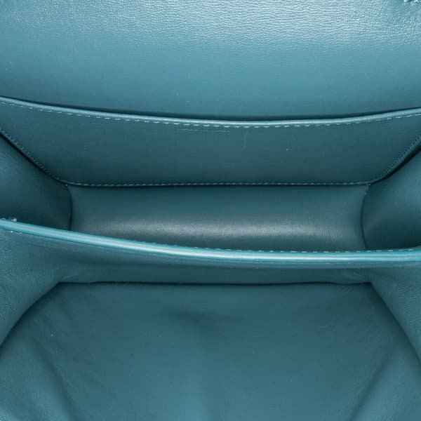 Pre-owned Celine Teen Calfskin Classic Box Blue