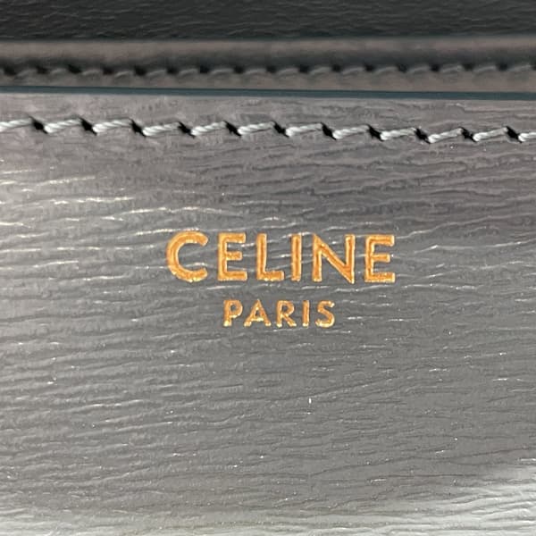 Pre-owned Celine Teen Calfskin Classic Box Blue