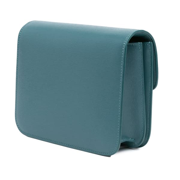 Pre-owned Celine Teen Calfskin Classic Box Blue