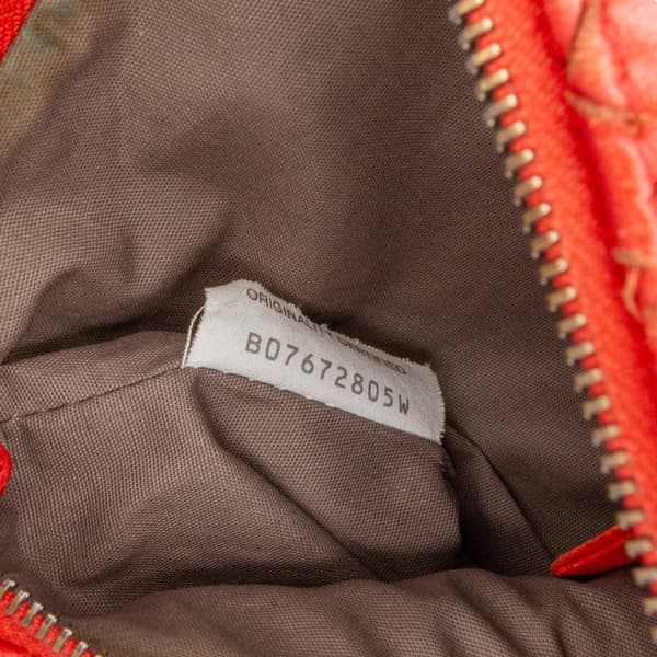Pre-owned Bottega Veneta Nappa and Patent Intrecciato Crossbody Red