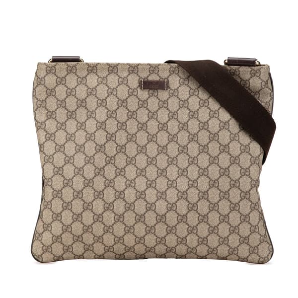 Pre-owned Gucci GG Supreme Crossbody Brown