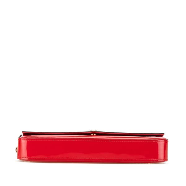 Pre-owned Louis Vuitton Monogram Vernis Pochette Felicie Red