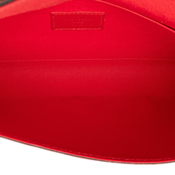 Pre-owned Louis Vuitton Monogram Vernis Pochette Felicie Red