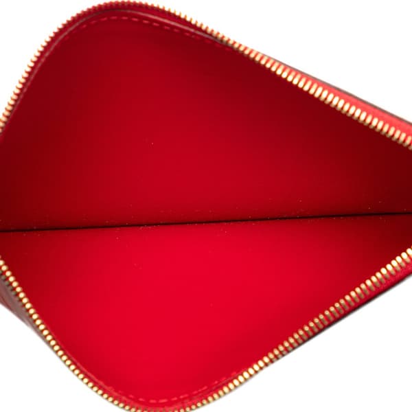 Pre-owned Louis Vuitton Monogram Vernis Pochette Felicie Red