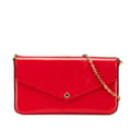 Miniatyrbilde 1 av 9: Pre-owned Louis Vuitton Monogram Vernis Pochette Felicie Red